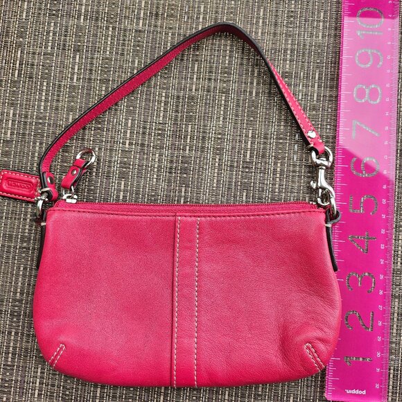 Coach Pink Leather Pouch - Picture 5 of 5